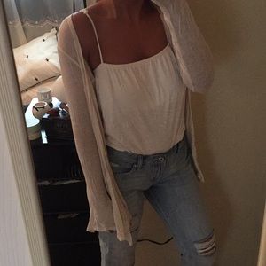 Cream Lightweight Cardigan